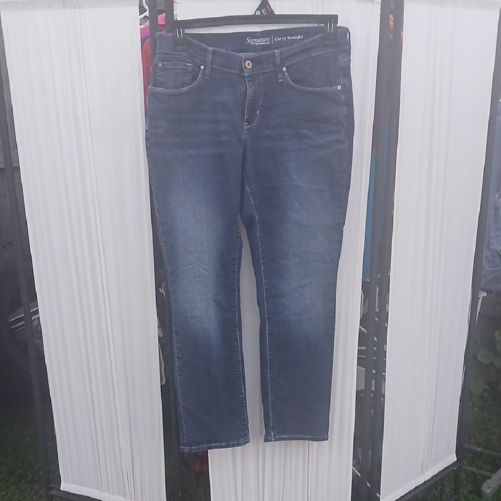 Signature by Levi Strauss Women's Dark Blue Ankle Jeans